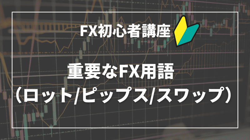 重要なFX用語（ロット、ピップス、スワップ）